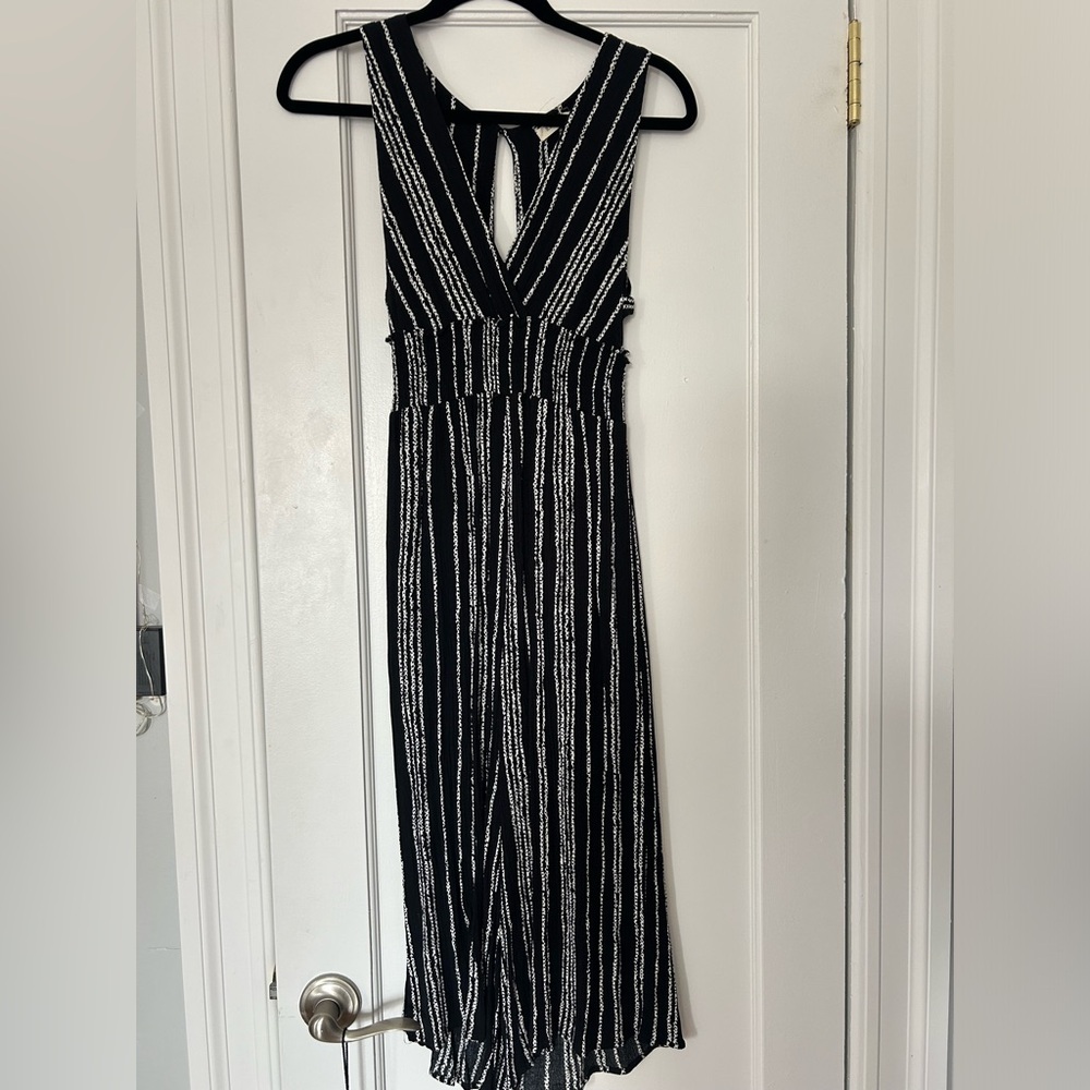 Stripe Black and White Jumpsuit